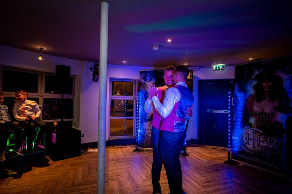 Newly wed grooms first dance at the Seahorse